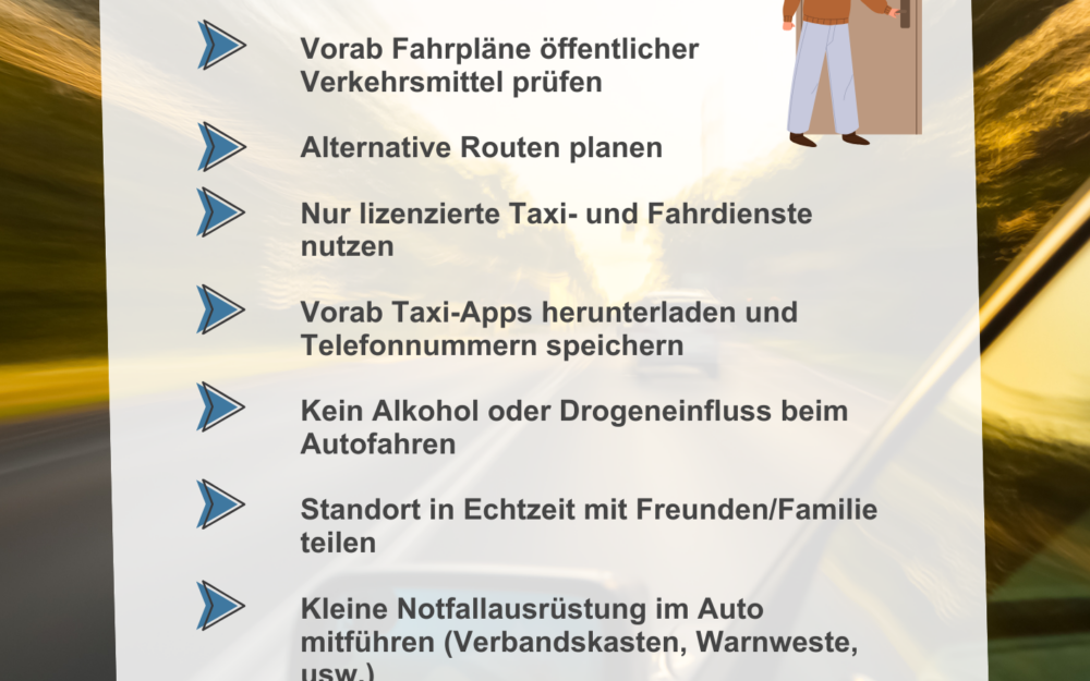 Infografik für den sicheren Heimweg